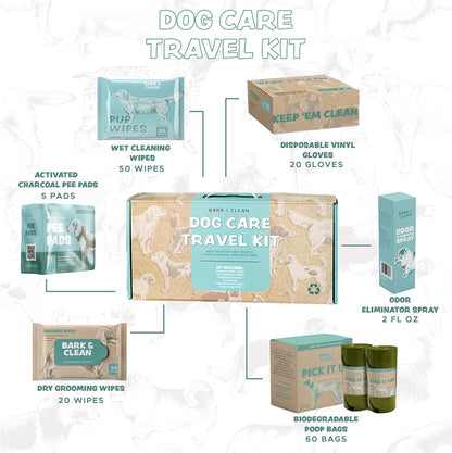 Bark & Clean Dog Supplies Travel Kit