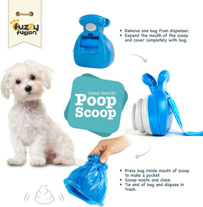 Dog Poop Scoop with Waste Bag Dispenser